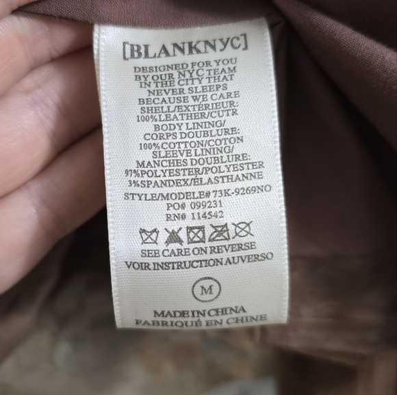 Blank NYC Suede Leather Moto Biker Jacket Coat - Picture 7 of 10